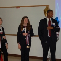 State Officers, Gabrialle Parag and Bomani Crumpton with Courtesy Corp Missy Sweed